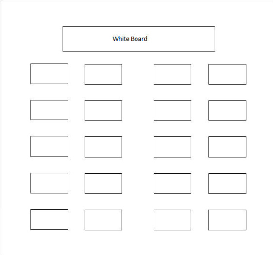 Free Editable Rectangular Table Seating Chart Template Pdf