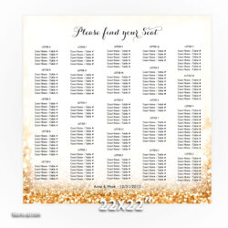 Free Editable Rehearsal Dinner Seating Chart Template