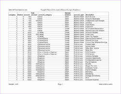 Free Editable Retail Chart Of Accounts Templates