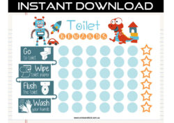 Free Editable Toilet Training Reward Chart Template Excel