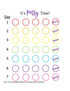 Free  Potty Training Reward Chart Template Excel Sample