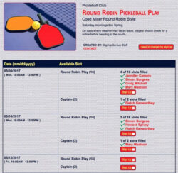 Free Printable Pickleball Round Robin Charts Template Doc