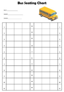 Free Printable School Bus Seating Chart Template Word