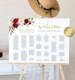 Free  Wedding Seating Table Chart Template Pdf