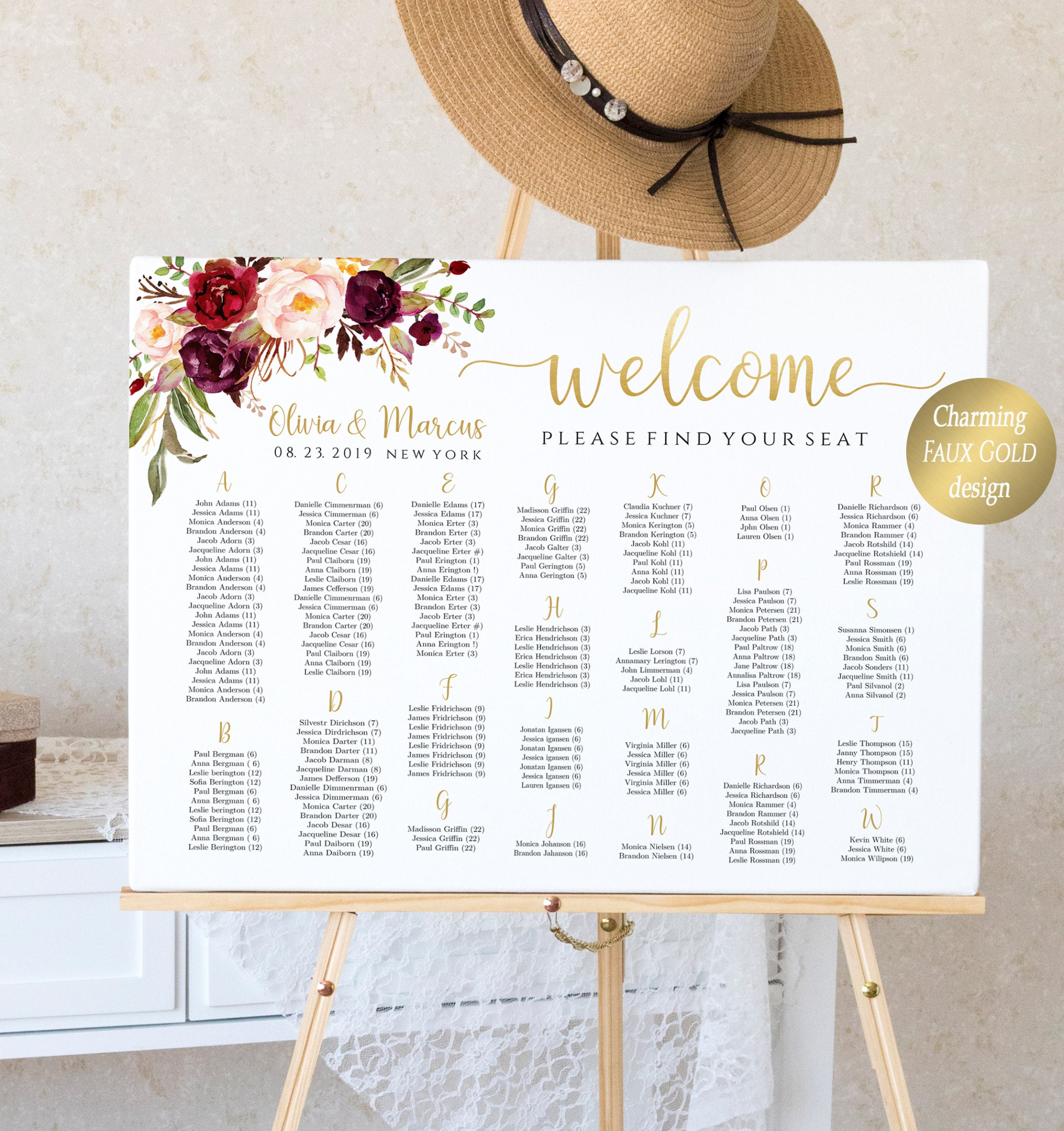 Free  Wedding Seating Table Chart Template Pdf