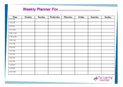 Monday To Friday Chart Template Word Sample