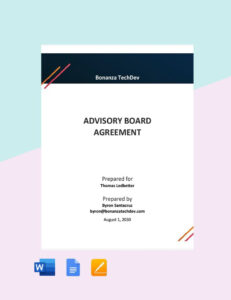 Nonprofit Advisory Board Charter Template Pdf Sample