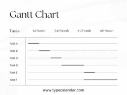 Printable 3 Year Gantt Chart Template Doc Sample