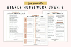 Printable Chore Chart For Adults Templates  Sample