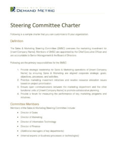 Printable Nonprofit Advisory Board Charter Template Word