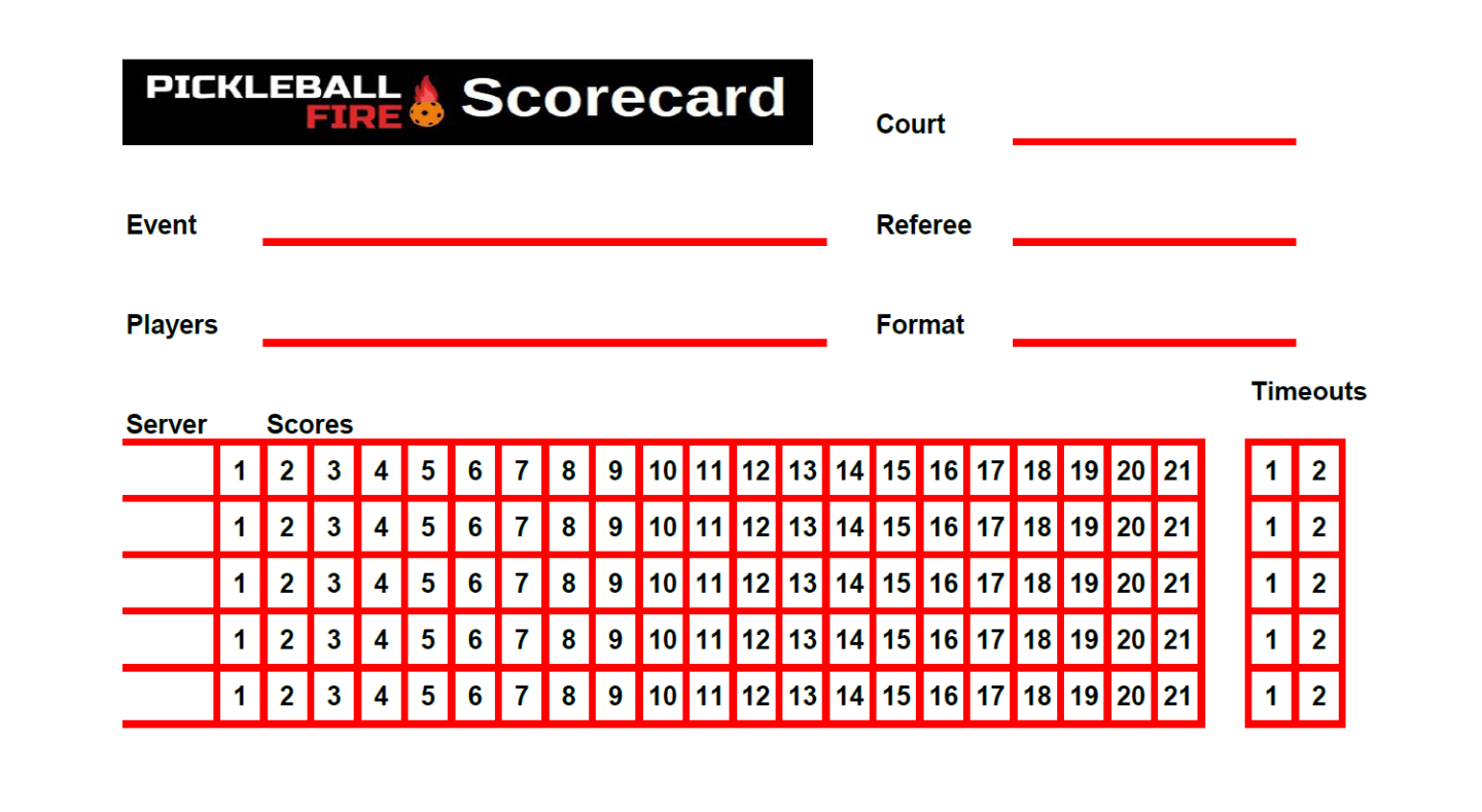 Printable Pickleball Round Robin Charts Template Doc Sample