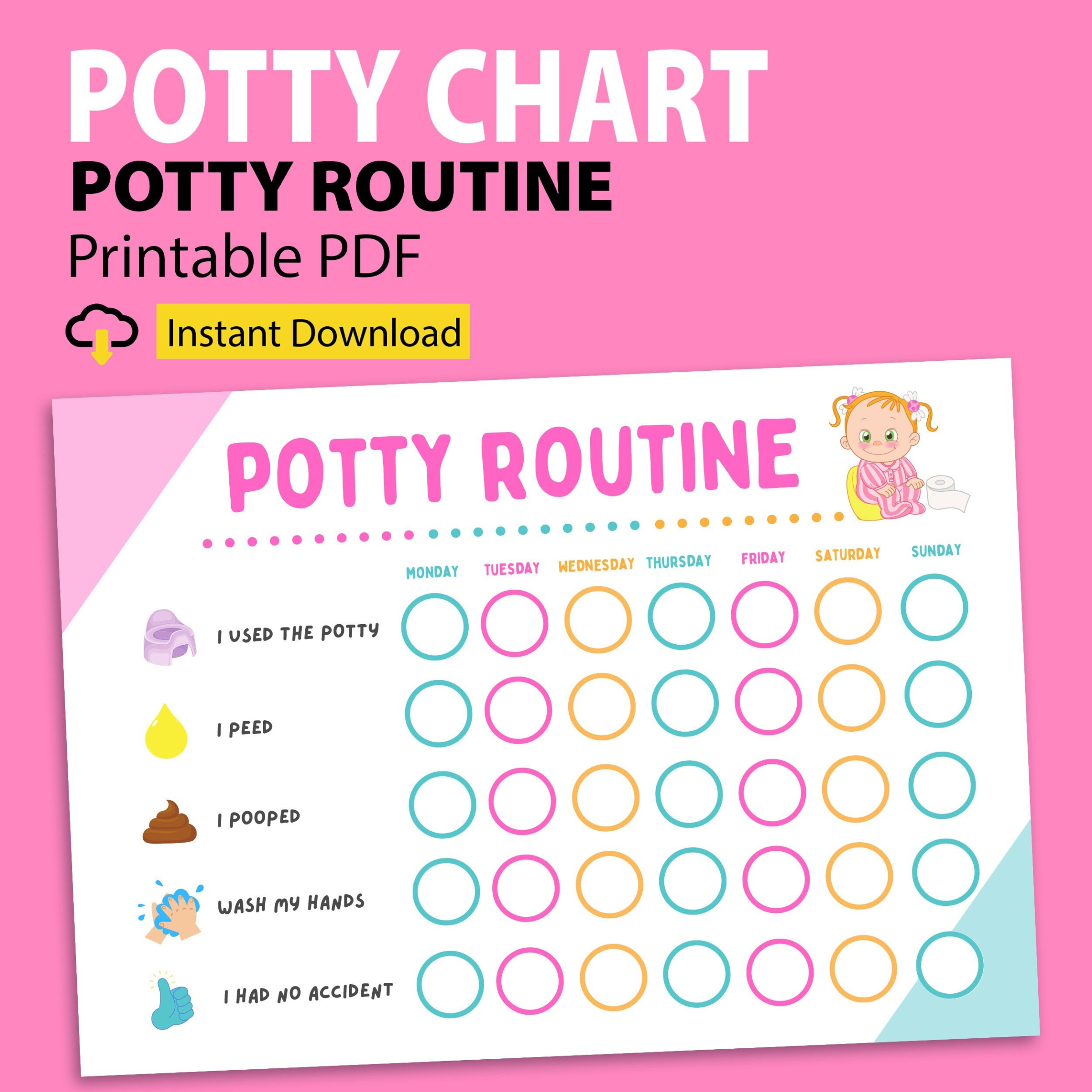 Printable Potty Training Sticker Chart Template Doc Sample