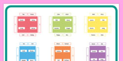 Printable Seating Chart For Classroom Template Doc