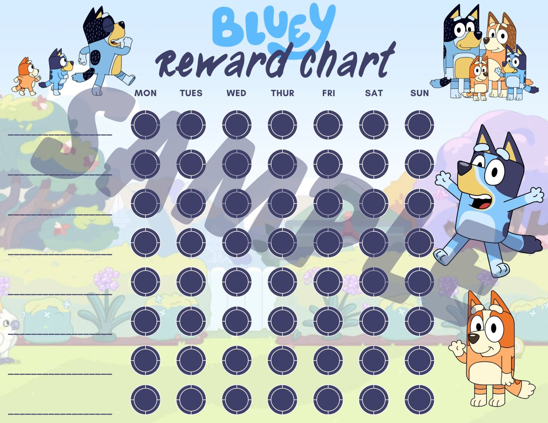 Printable Toilet Training Reward Chart Template