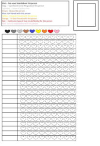 Blank Colored Pencil Color Chart Template Word