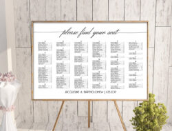 Custom Wedding Poster Seating Chart Templates