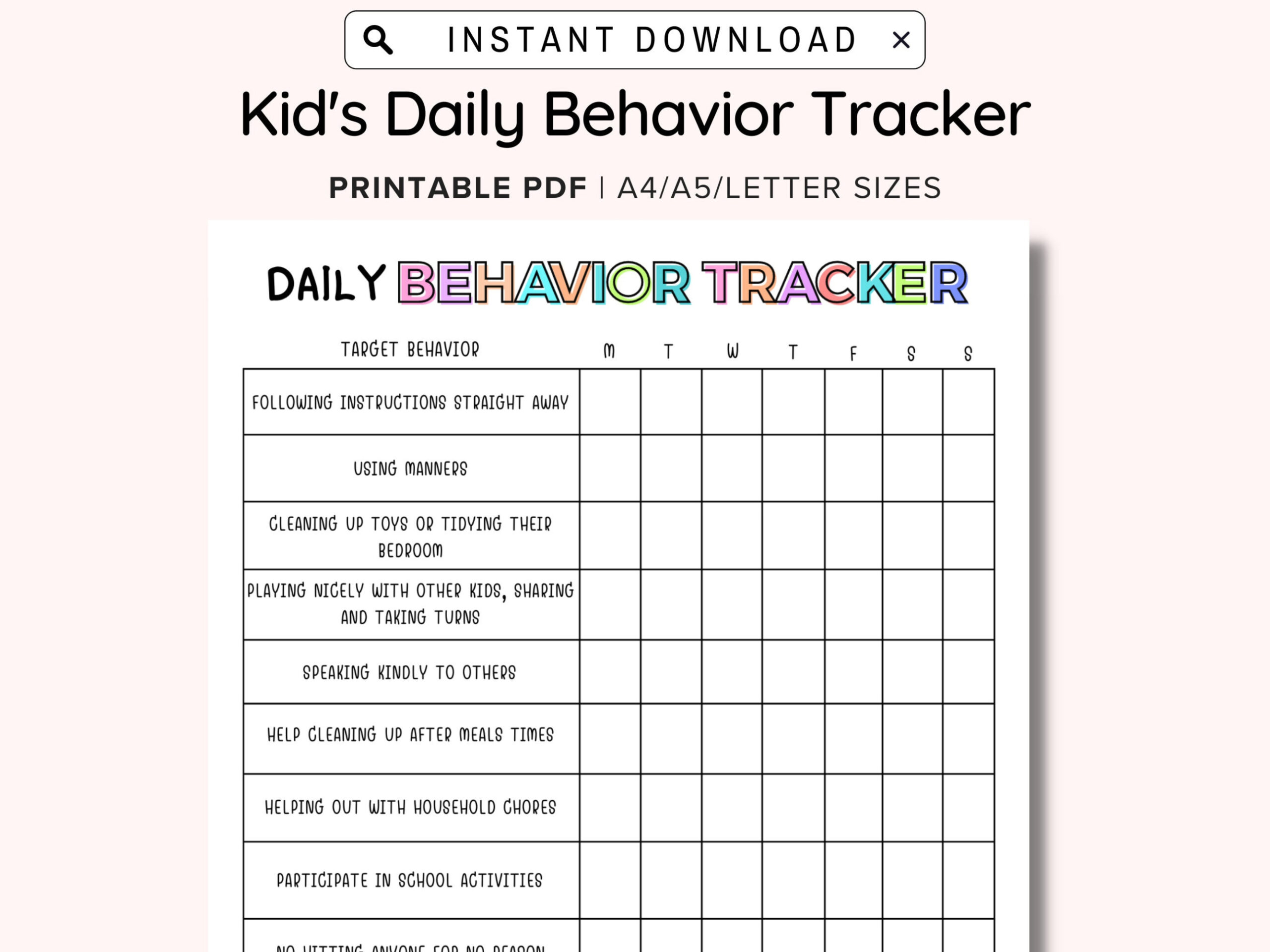 Editable Positive And Negative Chart Template Doc