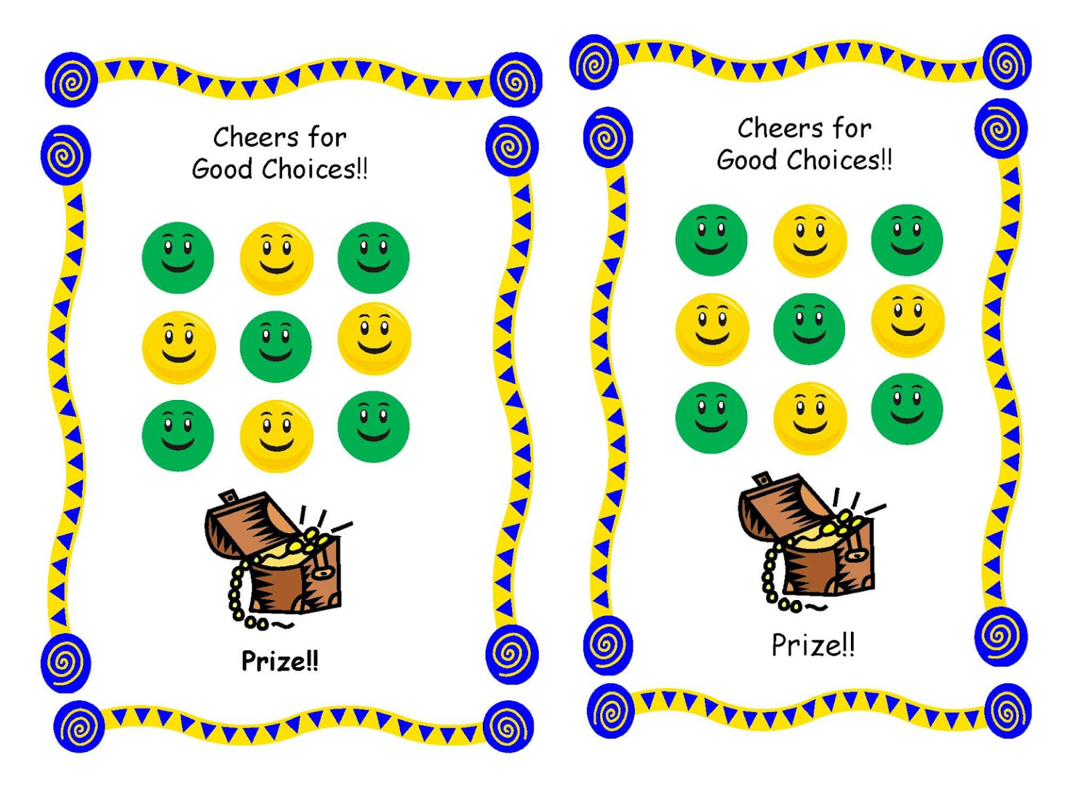 Editable Smiley Face Behavior Chart Template Word