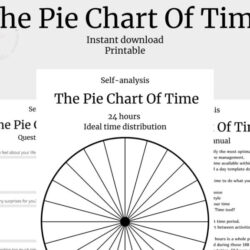 Editable Time Management Pie Chart Template  Sample