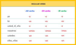 Free Blank Spanish Verb Conjugation Chart Template  Sample