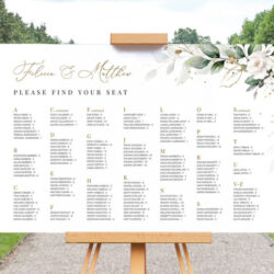 Free Blank Wedding Alphabetical Seating Chart Template Doc Sample