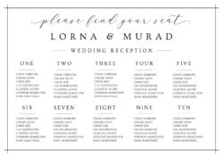 Free  Cricut Wedding Seating Chart Template Pdf