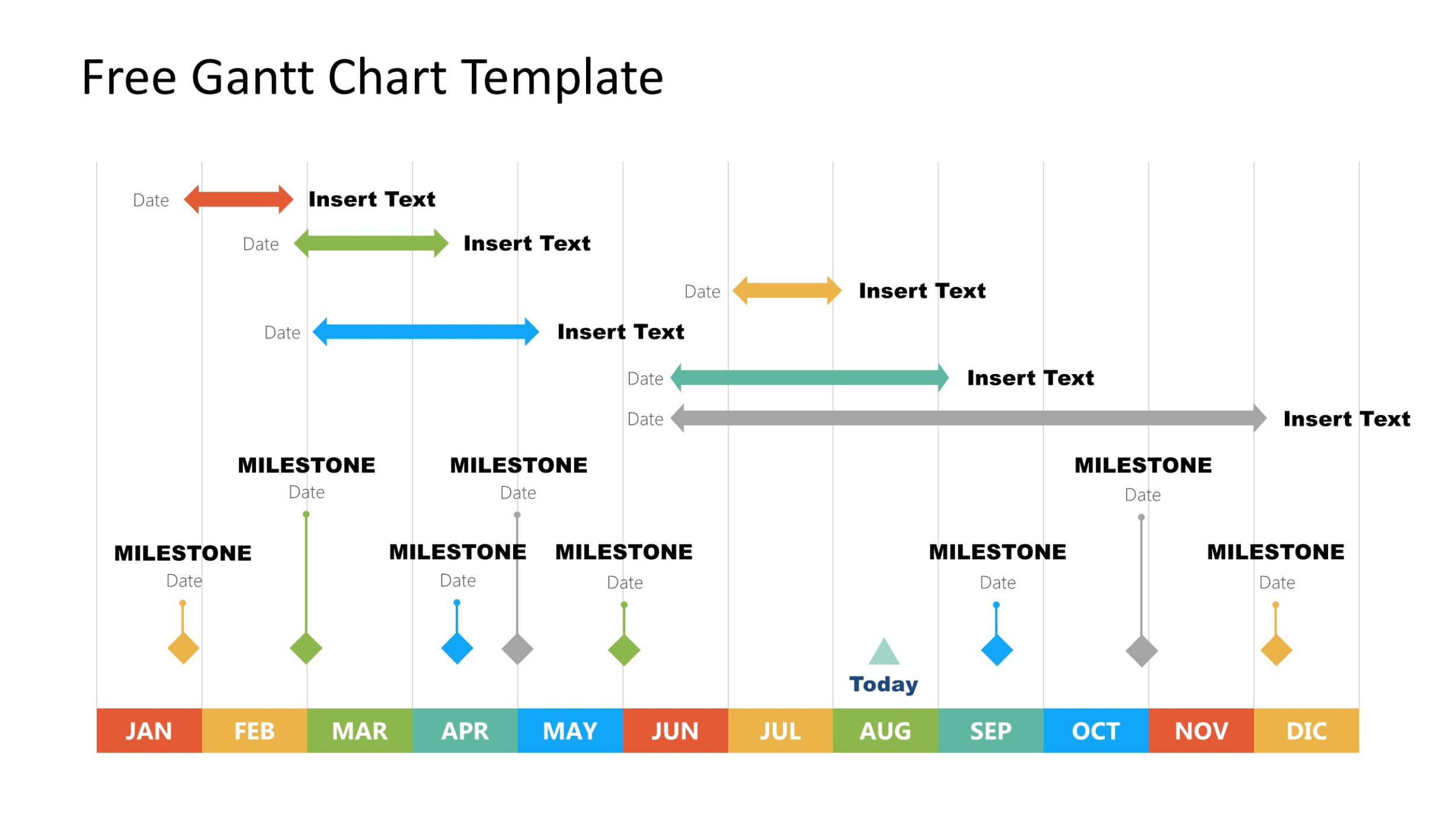 Free Custom 4 Year Gantt Chart Template