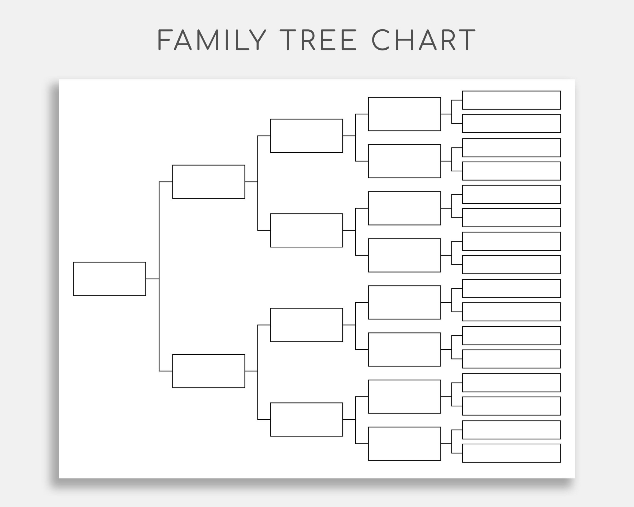 Free Editable 10 Generation Pedigree Chart Template