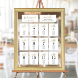 Free Editable Cricut Wedding Seating Chart Template Word Sample