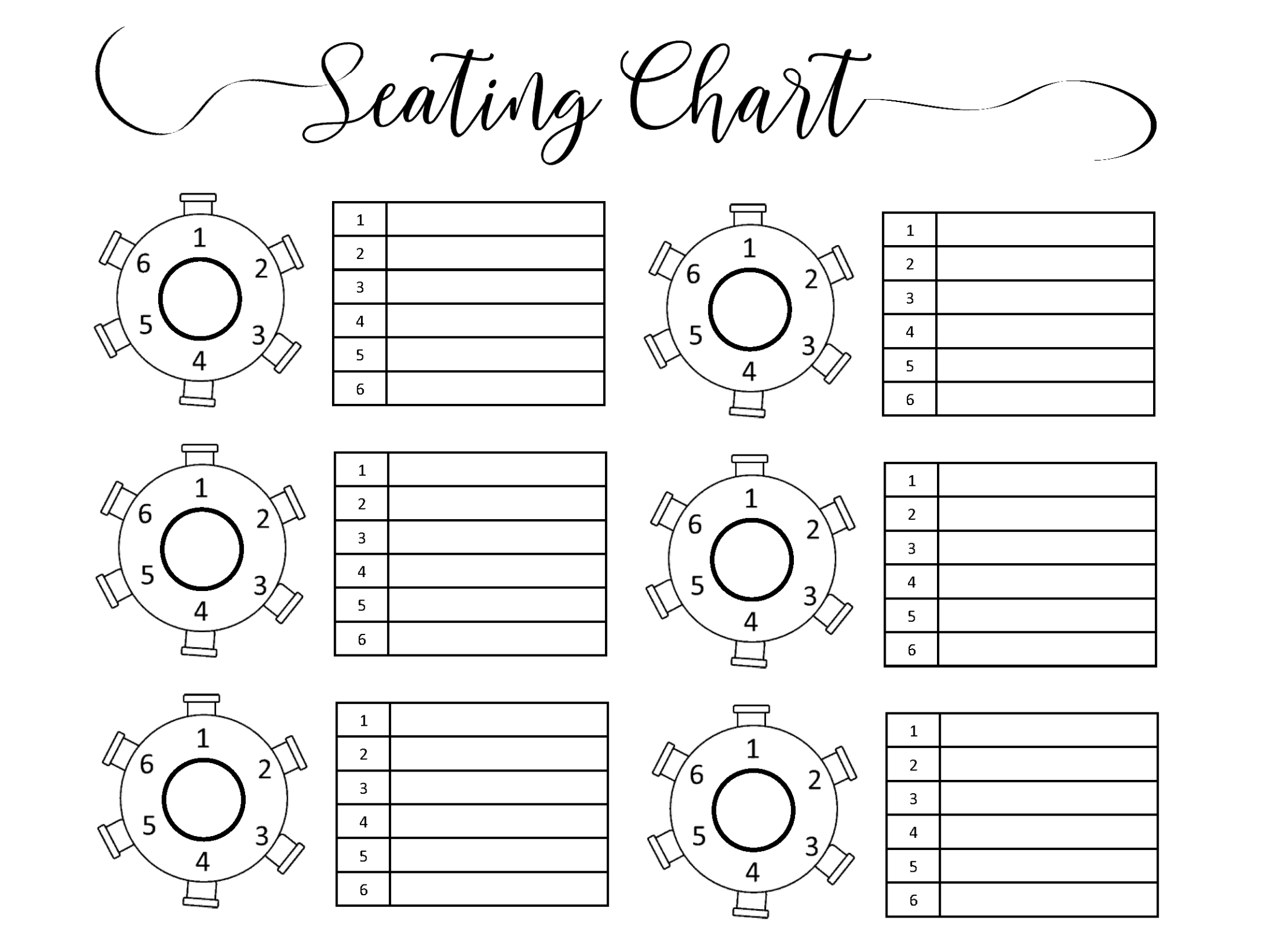 Free Editable Fashion Show Seating Chart Template Excel