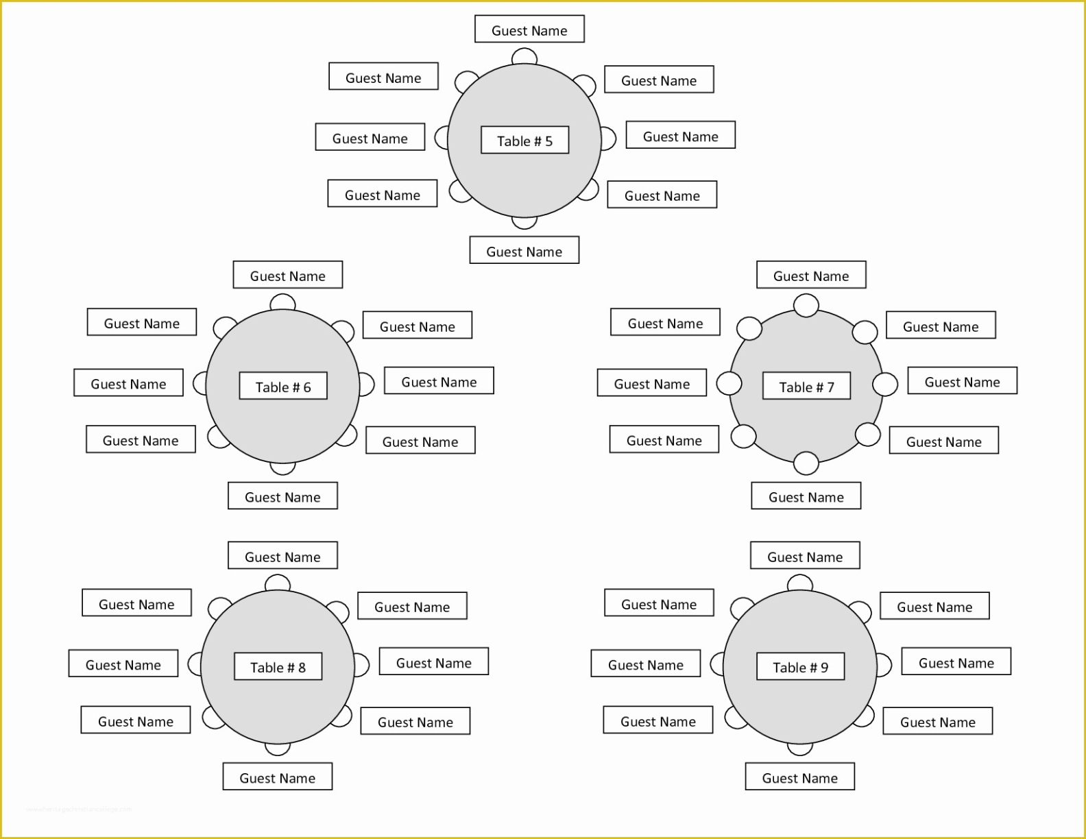 Free  Fashion Show Seating Chart Template Doc