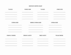 Free Printable Football Position Depth Chart Template Doc