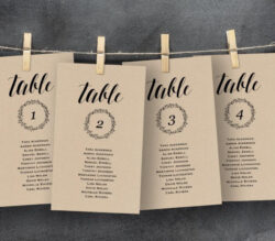 Free Printable Wedding Head Table Seating Chart Template Pdf Sample