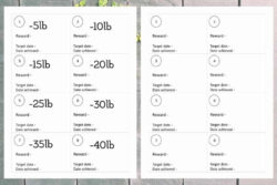 Free Printable Weight Loss Reward Chart Template Pdf Sample