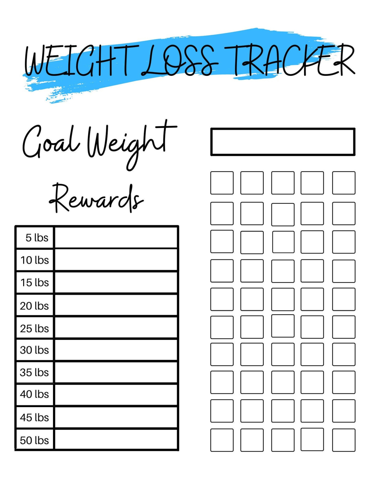 Printable Biggest Loser Weight Loss Chart Template Excel