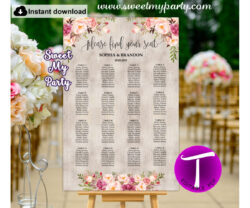 Sweet 16 Seating Chart Template