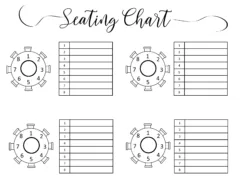 Blank Head Table Seating Chart Template Pdf