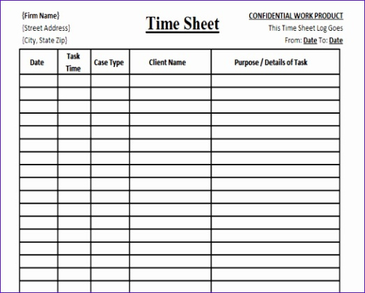 editable 7 time tracking template excel  excel templates attorney time tracking template doc