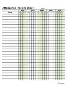 editable attendance tracking templates free word templates  riset school attendance tracking templates word