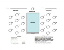 Editable Head Table Seating Chart Template Excel Sample