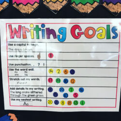 editable writing goals poster  writing goals student writing goals writing student goal tracking template excel