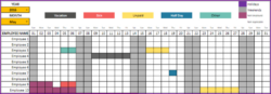 employee leave tracker google sheets template 2023  vacation tracker vacation and sick time tracking template excel