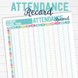 free attendance tracker printable school attendance tracking templates doc