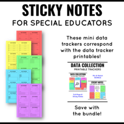 free data tracking sticky notes  positively learning teacher data tracking template sample