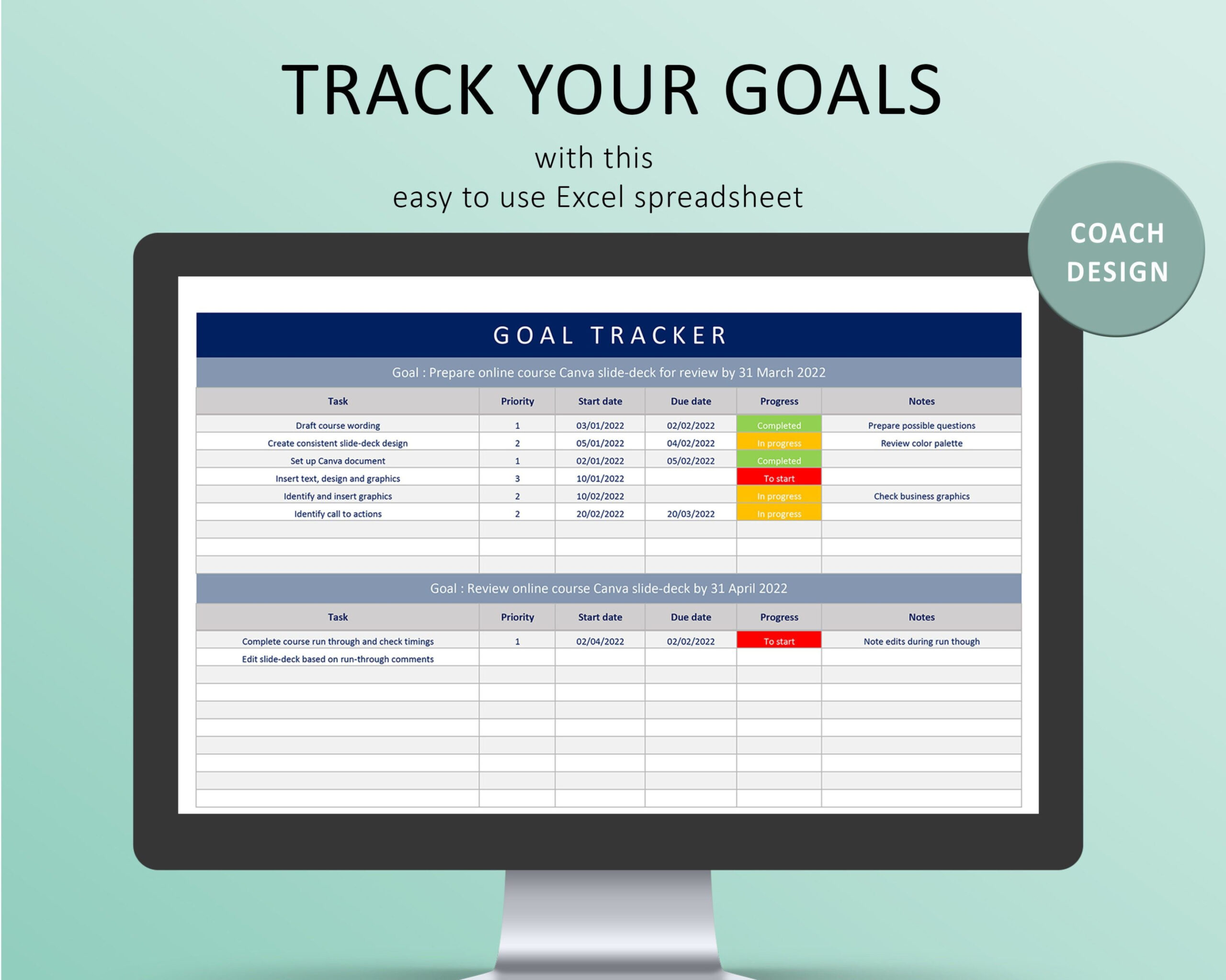 free excel template goal tracking weekly goal tracking template sample