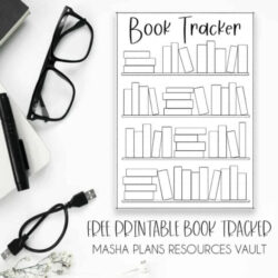 free musthave reading journal supplies  masha plans book tracking template sample