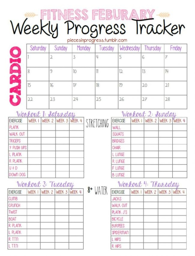 Free  Personal Training Progress Chart Template