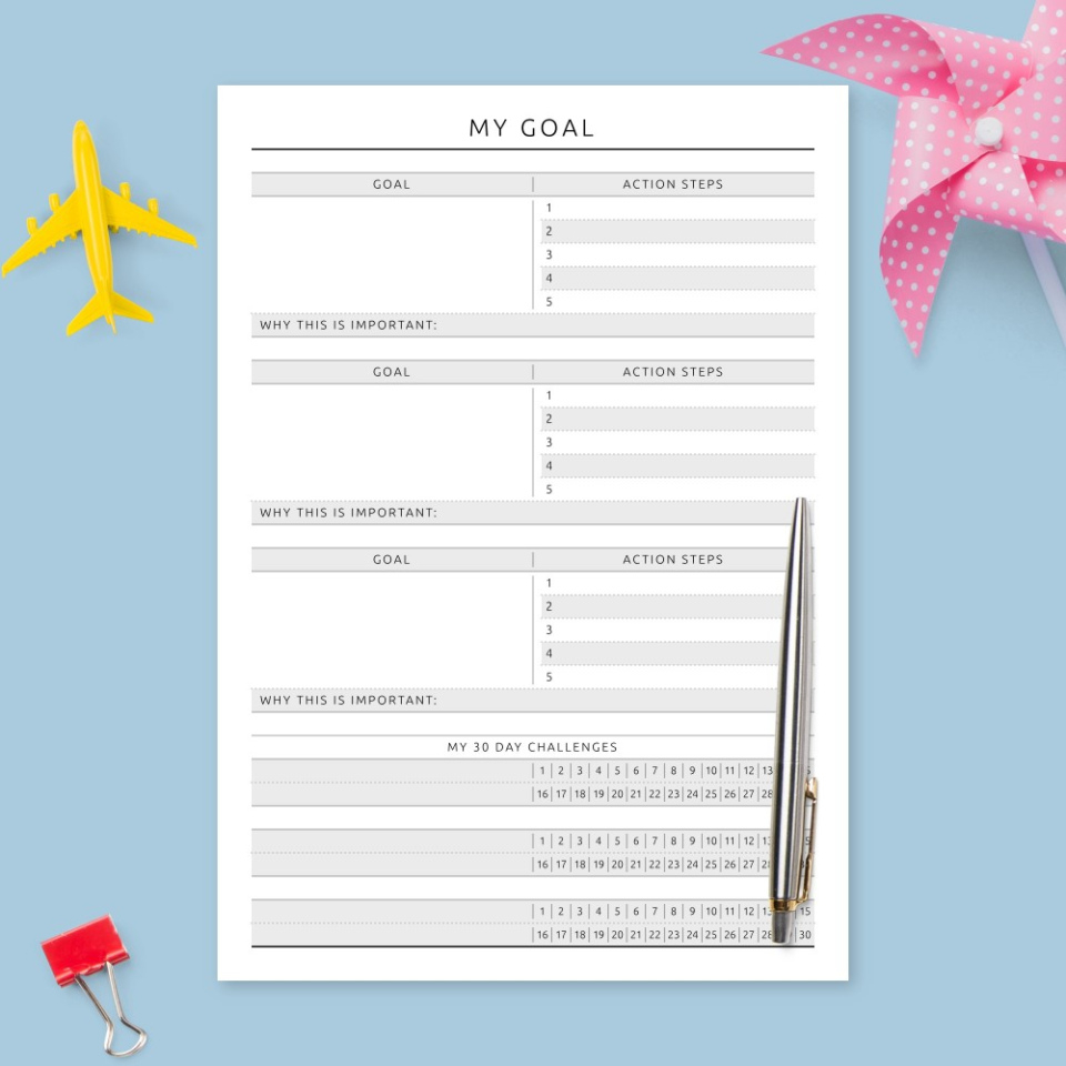 free printable goal tracking templates  download pdf quarterly goal tracking template doc