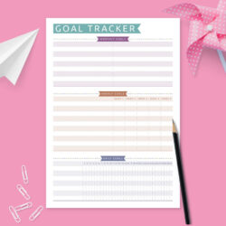 free printable goal tracking templates  download pdf student goal tracking template word