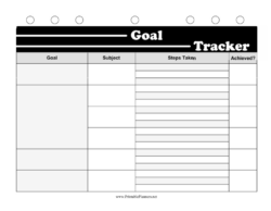 free student goal tracking template download printable pdf  templateroller personal goal tracking template doc